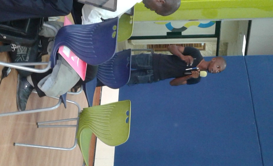 Kode Komora speaking on his role as a Community Ambassador 